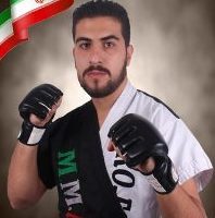 بوکسور ایرانی با پرچم یا حسین روی رینگ آمریکایی ها رفت + فیلم