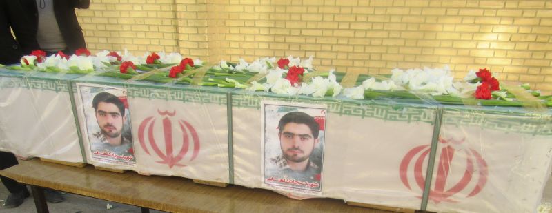 اولین تصاویر از تابوت شهید سجاد شاه سنایی
