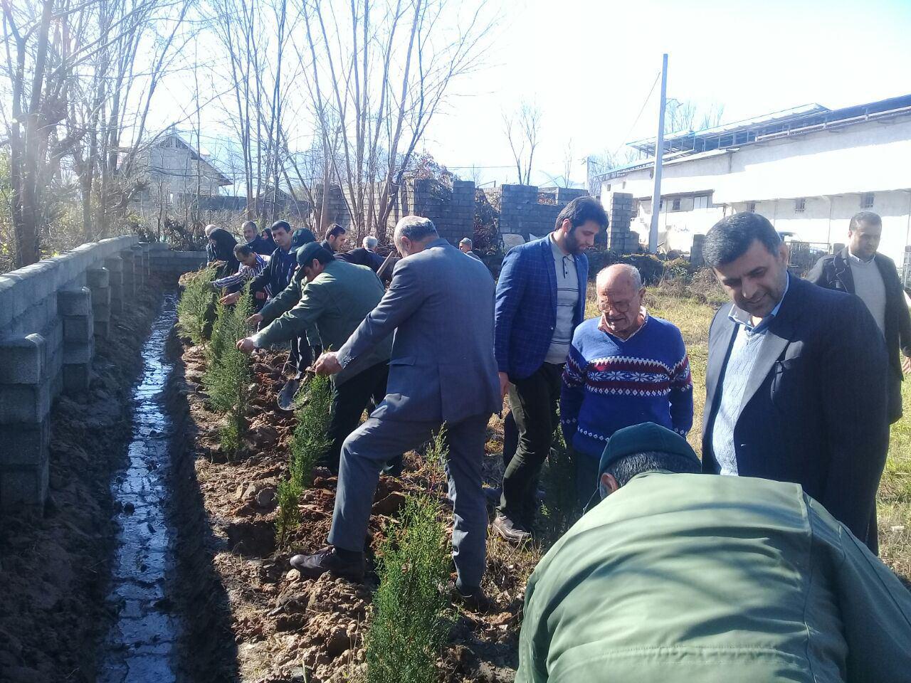 کاشت 39اصله درخت در حاشیه مسجد و بقعهی متبرکه روستای شکرپَس املش کاشت 39اصله درخت در حاشیه مسجد و بقعهی متبرکه روستای شکرپَس املش