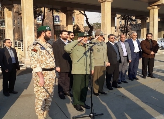 صبحگاه مشترک بسیج دانش آموزی پویندگان و پیشگامان