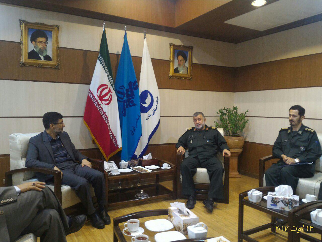 دیدرا سردار کاظمی پور به همراه هیئت همراه با مدیران صدا و سیمای مرکز گیلان