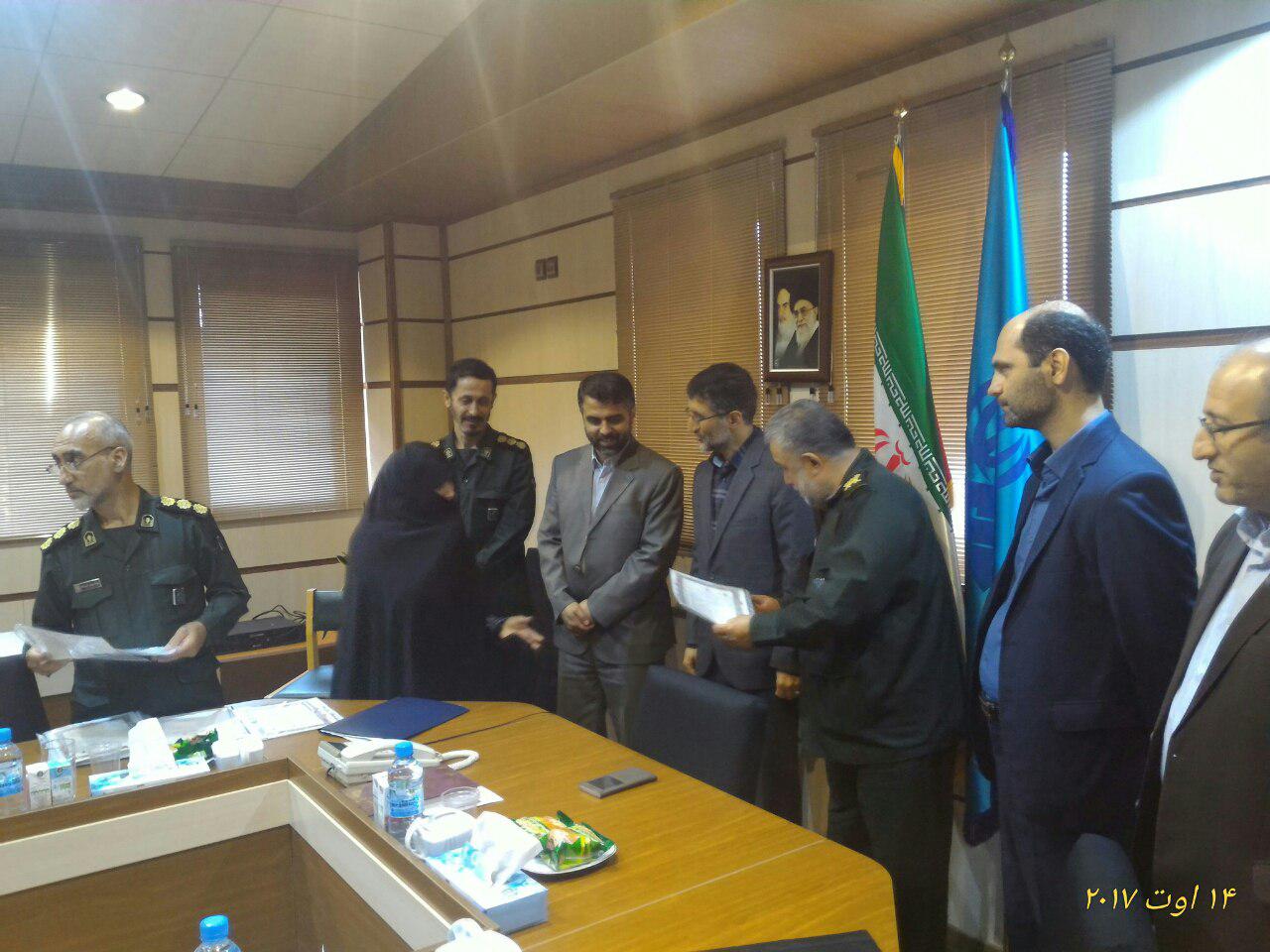 دیدرا سردار کاظمی پور به همراه هیئت همراه با مدیران صدا و سیمای مرکز گیلان