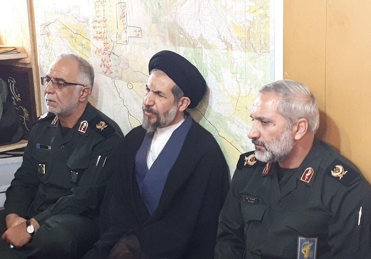 بازدید حجت الاسلام ابوترابی‌فرد به همراه سردار یزدی و سردار ریحانی از سرپل ذهاب