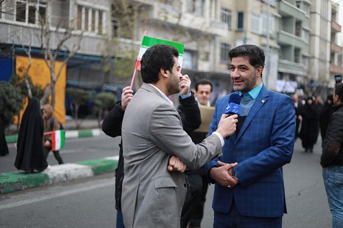 حضور مسئول سازمان بسیج اصناف و هیأت همراه در راهپیمایی باشکوه ۲۲ بهمن