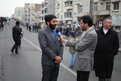 حضور مسئول سازمان بسیج اصناف و هیأت همراه در راهپیمایی باشکوه ۲۲ بهمن