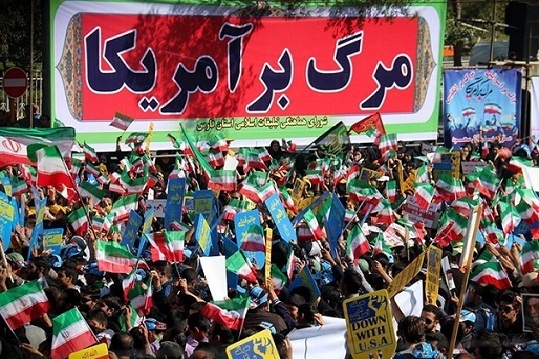 مراسم راهپیمایی روز 13 آبان با حضور مردم شریف و بسیجیان سلحشور تهران برگزار شد