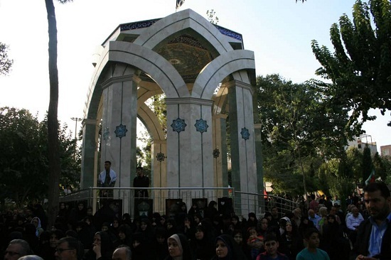 آیین افتتاح یادمان مزار شهدای گمنام در بوستان رضوان