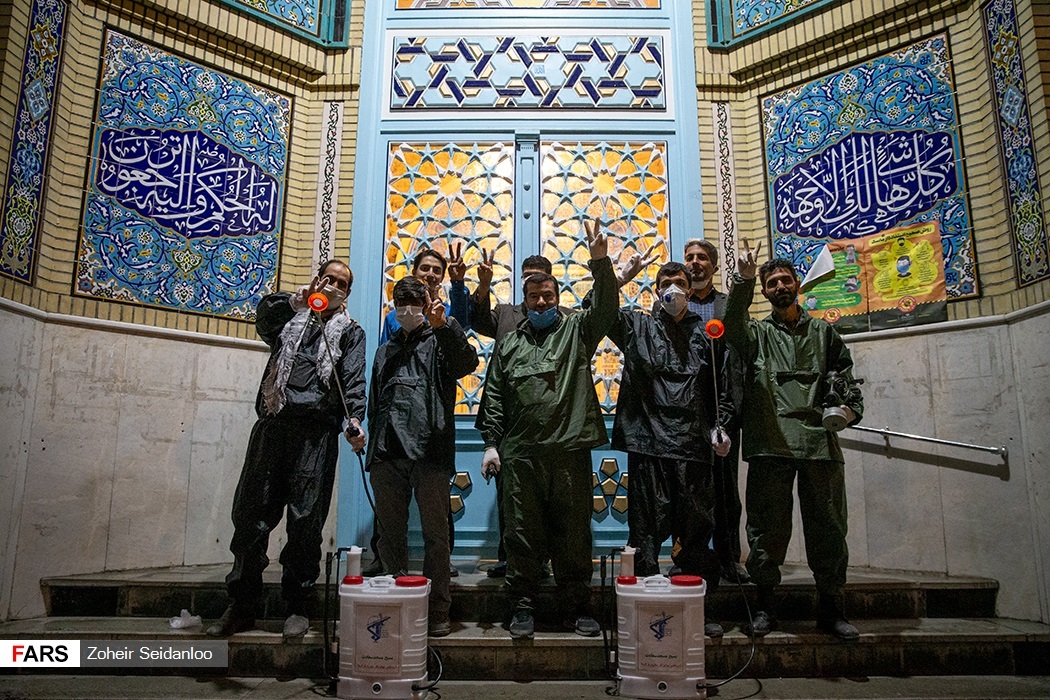 اقدامات جهادی بسیجیان ناحیه مالک اشتر در مقابله با کرونا