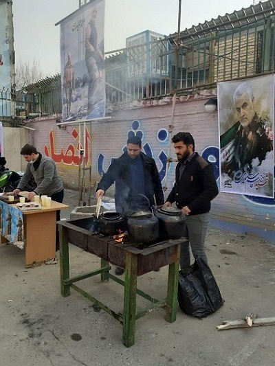 برپایی ایستگاه صلواتی به مناسبت سالگرد سردار سلیمانی