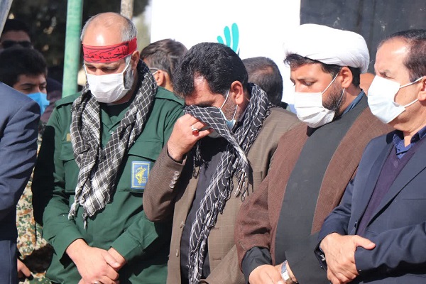 مراسم تدفین پیکر مطهر شهید گمنام در دانشگاه آزاد اسلامی آباده