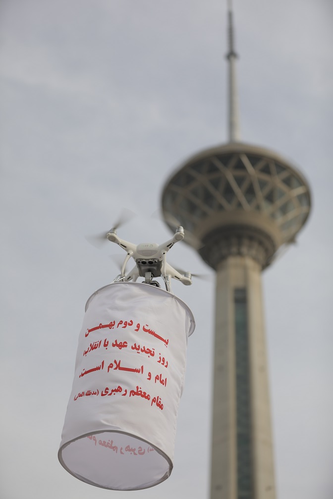 ۴۲ پهپاد در آسمان پایتخت به پرواز درآمدند