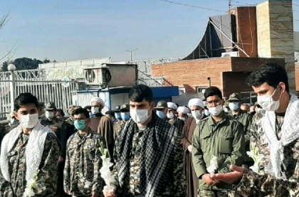 مراسم تشییع شهید گمنام در شهرک شهید رسولی