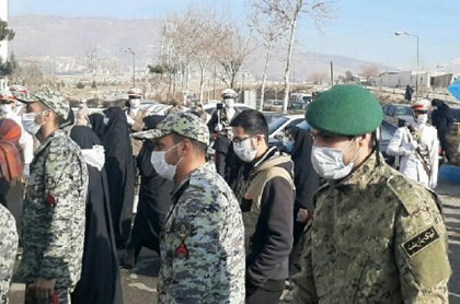 مراسم تشییع شهید گمنام در شهرک شهید رسولی