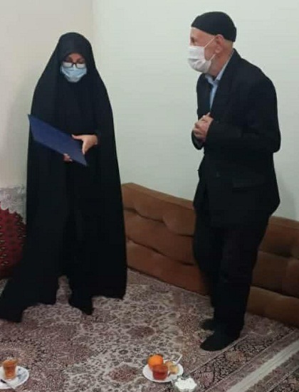 تقدیر از پدر شهید مدافع حرم شهید علی سلطانمرادی