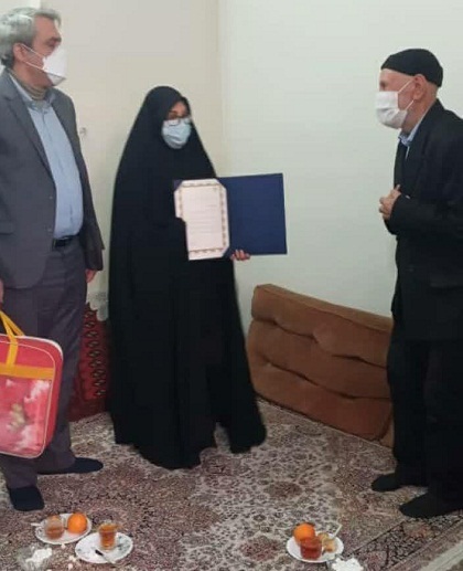 تقدیر از پدر شهید مدافع حرم شهید علی سلطانمرادی