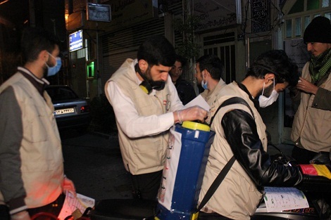 اقدامات جهادی بسیجیان ناحیه شهید بهشتی در مقابله با کرونا
