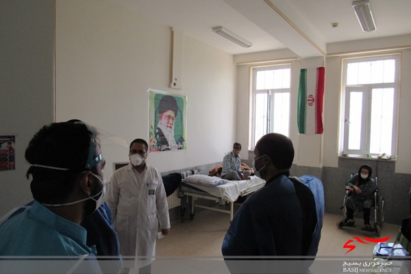 مسئولان سپاه میانه از نقاهتگاه بیماران کرونایی بازدید کردند