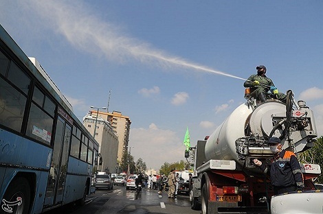 رزمایش پدافند زیستی و بیولوژیک قرارگاه قدس سپاه تهران بزرگ