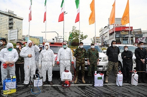 رزمایش پدافند زیستی و بیولوژیک قرارگاه قدس سپاه تهران بزرگ