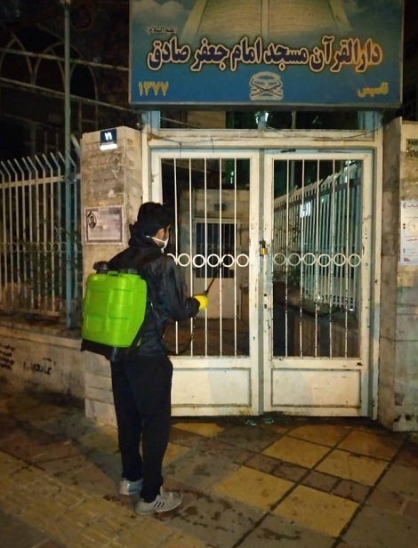 گروه جهادی نمایندگی ولی فقیه در سپاه تهران بزرگ در میدان مقابله با کرونا ویروس