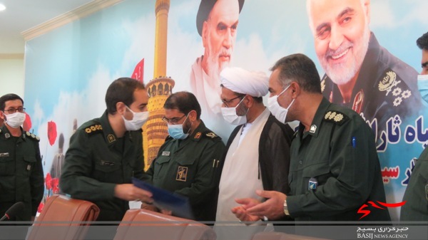 تکریم ومعارفه چندتن از مسئولین اقشار بسیج سپاه ثارالله با حضورسردارمعروفی