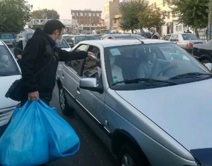 پخش 5000 عدد ماسک رایگان و مواد ضدعفونی کننده