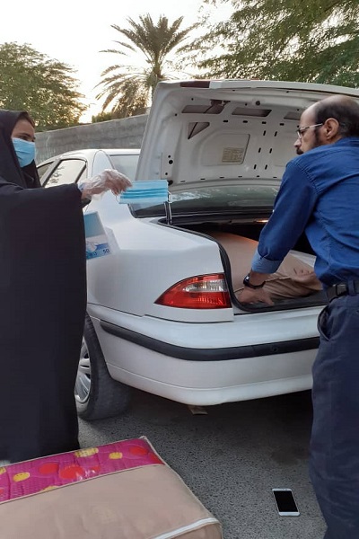 اجرای طرح آمران سلامت توزیع ماسک و پوستر