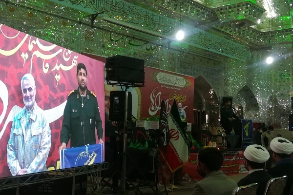 برگزاری مراسم دومین سالگرد شهید سلیمانی و یادواره ۴۶۰۰ شهید شهر شیراز در حرم سیدعلاءالدین حسین (ع)
