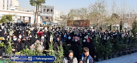 تشییع و تدفین شهدای گمنام دفاع مقدس در بوستان دامپزشک