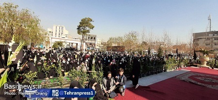 تشییع و تدفین شهدای گمنام دفاع مقدس در بوستان دامپزشک