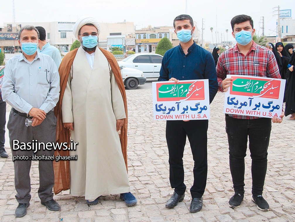 تجمع مردم ولایتمدار دشتستان در راستای محکومیت جنایات رژیم آل سعود