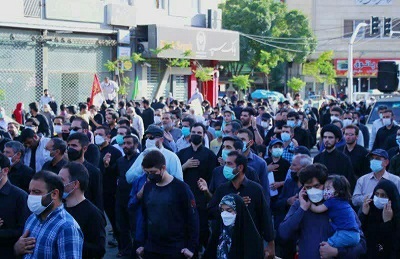 تشییع دو شهید گمنام در پارک گلستان