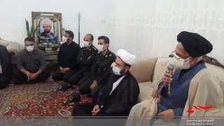 دیدار مسئول نمایندگی ولی فقیه و  معاون هماهنگ کننده سپاه استان قم با خانواده  شهیدمحمد مهدی مالامیری