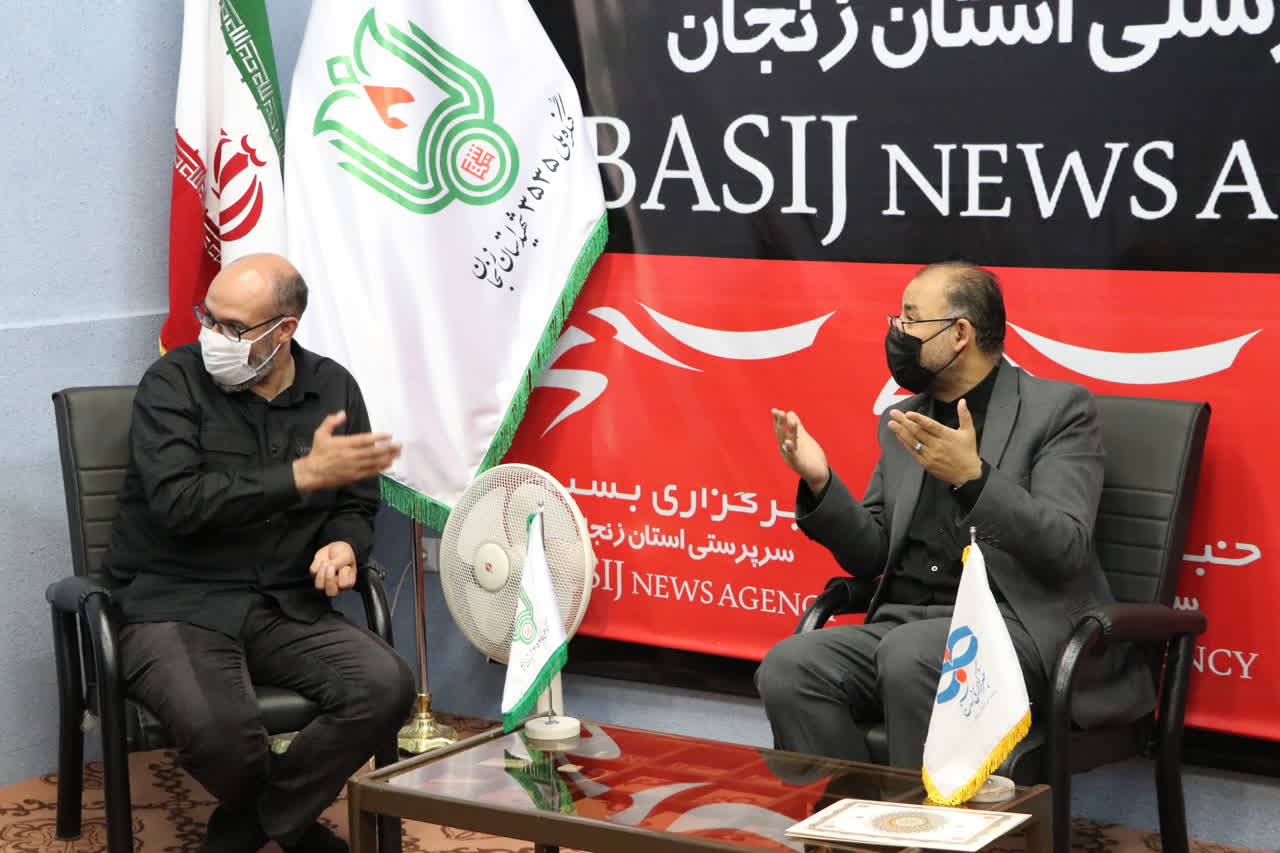 حضور مدیرکل کانون پرورش فکری کودکان و نوجوانان استان زنجان در دفتر خبرگزاری بسیج زنجان