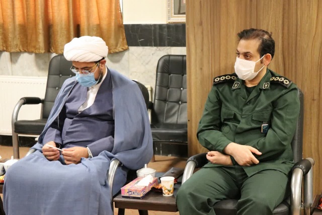 دیدار مسئول حوزه نمایندگی ولی فقیه در سپاه شهرقدس، با امام جمعه این شهرستان