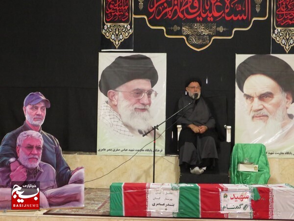 مراسم هفتمین روز خاکسپاری شهید گمنام در بندر عامری برگزار شد