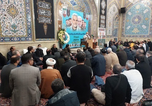 سومین سالگرد حاج قاسم سلیمانی در مسجد امام خمینی بازار تهران