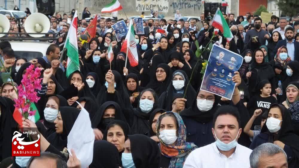 تشییع باشکوه پیکر مطهر شهید خوشنام در گچساران + تصاویر و فیلم