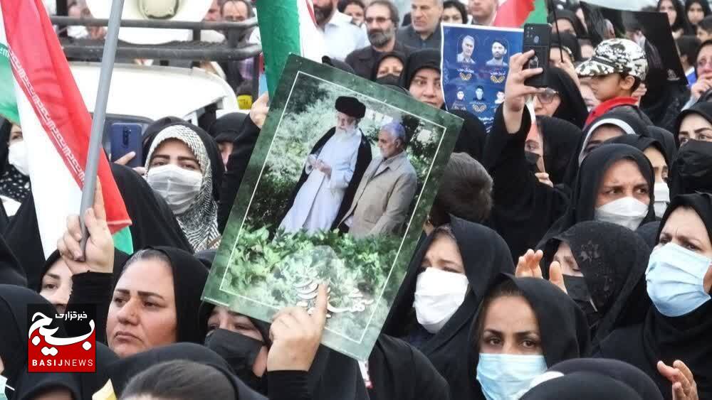 تشییع باشکوه پیکر مطهر شهید خوشنام در گچساران + تصاویر و فیلم