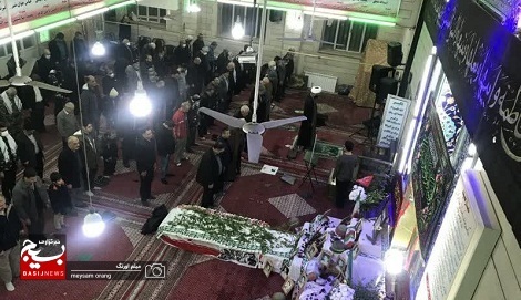 مراسم تشییع پیکر مطهر شهید گمنام در مسجد رضوان برگزار شد