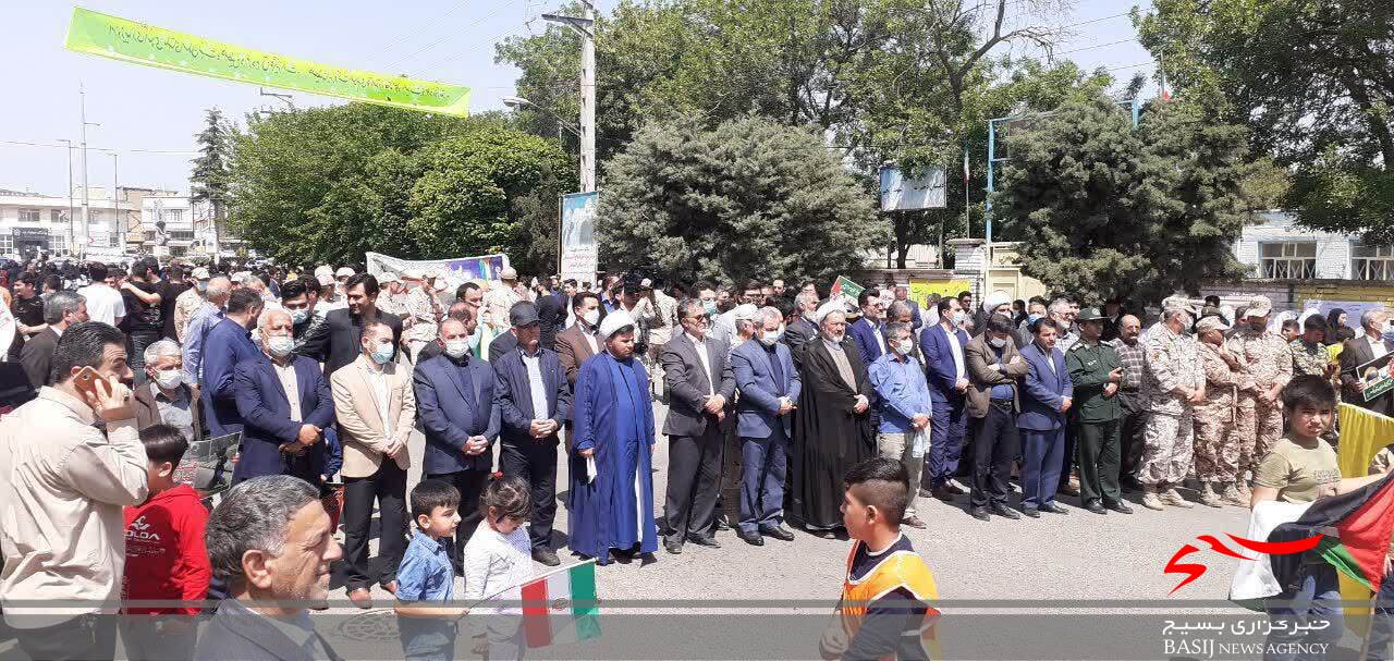 حضور پرشور مردم شهرستان بیله&zwnj;سوار در راهپیمایی روز جهانی قدس