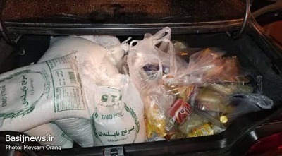 تهیه و توزیع تعدادی بسته ی معیشتی و سیسمونی ویژه خانواده های آبرومند