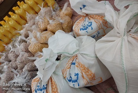 تهیه و توزیع تعداد 20 عدد بسته ی معیشتی ویژه خانواده های آبرومند