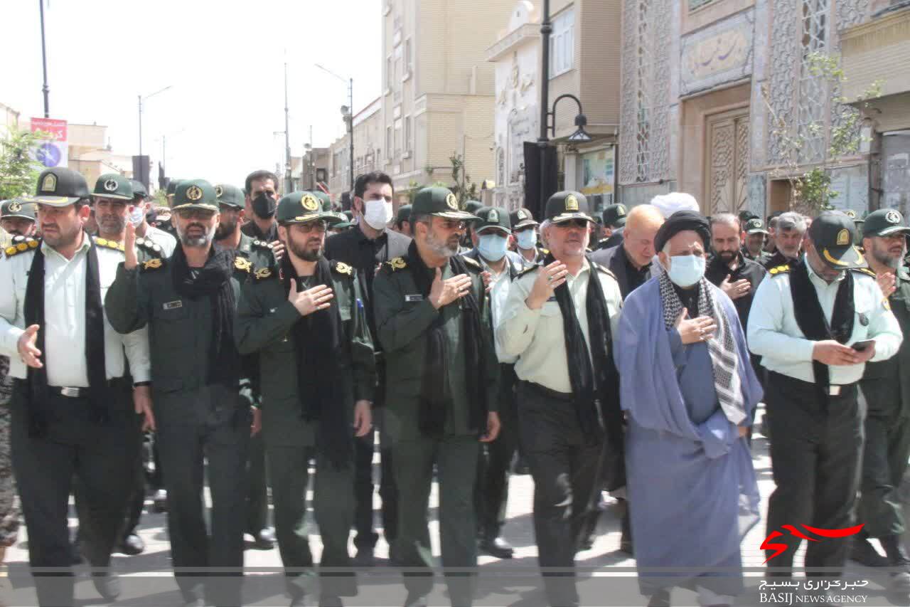 آیین سوگواری نیروهای مسلح استان قم برگزار شد