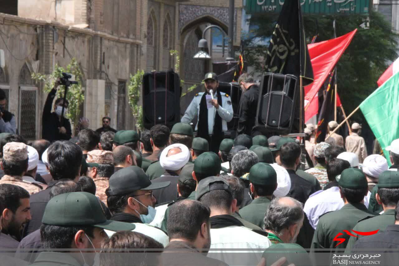آیین سوگواری نیروهای مسلح استان قم برگزار شد