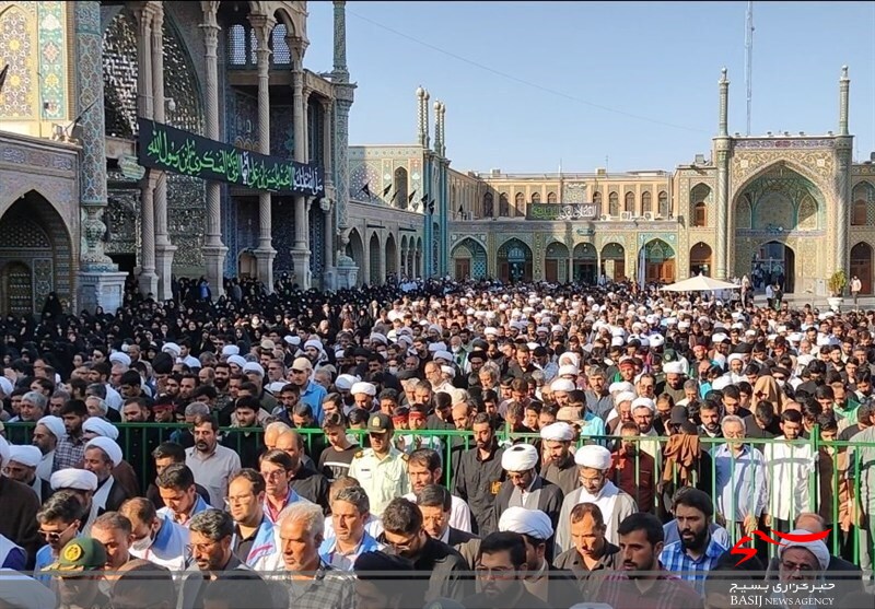 تشییع و خاکسپاری پیکر شهید دهه هشتادی مدافع امنیت در قم