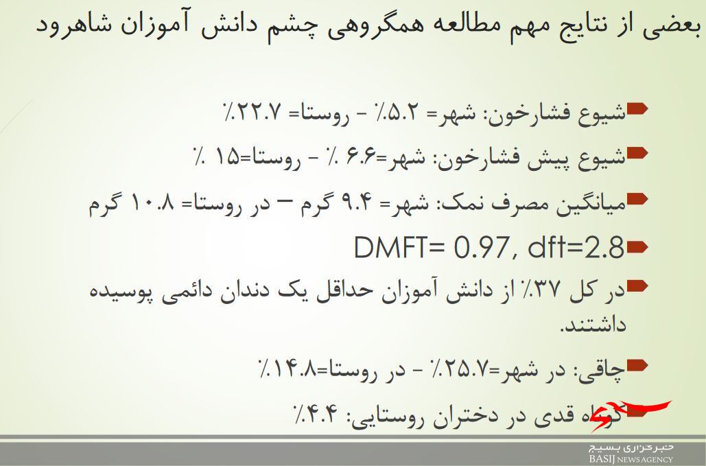 انتشار نتایج مطالعات کوهورت چشم شاهرود در جهان/توجه به انجام مطالعات پزشکی در جهت پیشگیری انتشار نتایج مطالعات کوهورت چشم شاهرود در جهان/توجه به انجام مطالعات پزشکی در جهت پیشگیری