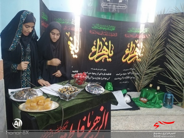 مراسم ایام فاطمیه در مدارس شهر دلوار برگزار شد