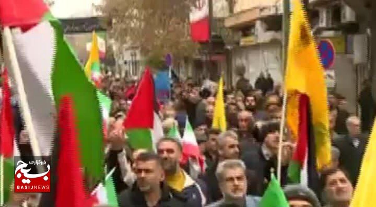 راهپیمایی همبستگی با مردم فلسطین در قزوین برگزار شد