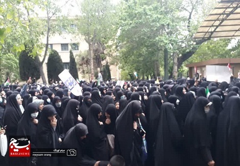 حضور پرشور و حماسی خواهران بسیجی حوزه ۲۴۴ معرفت در راهپیمایی روز قدس